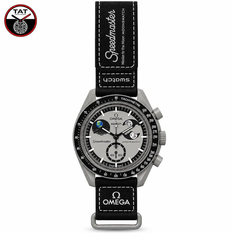 ساعت مچی مردانه زنانه امگا سواچ فاز زمین Earth phase سه موتوره کرنو باگارانتی و جعبه omega swatch