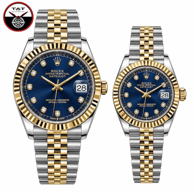ساعت مچی مردانه زنانه ست رولکس دیت جاست موتور میوتا ژاپن باگارانتی و جعبه rolex