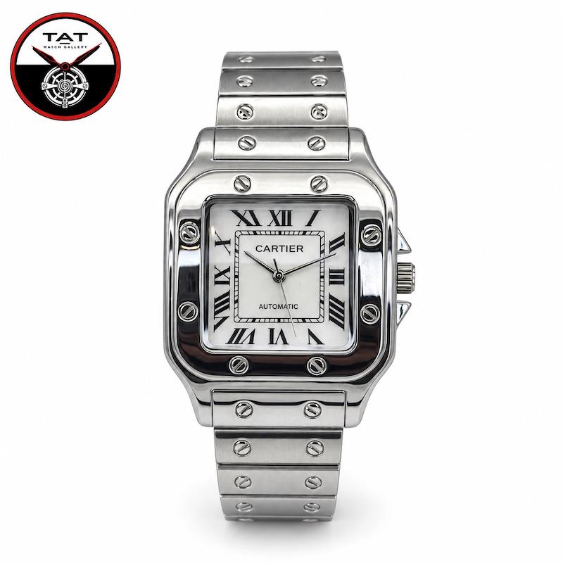 ساعت مچی مردانه کارتیر سانتوس دارای گارانتی و جعبه Cartier Santos