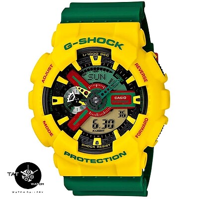 ساعت جی شاک GA110 جامایکا G-SHOCK مدل GA110-RF-9A