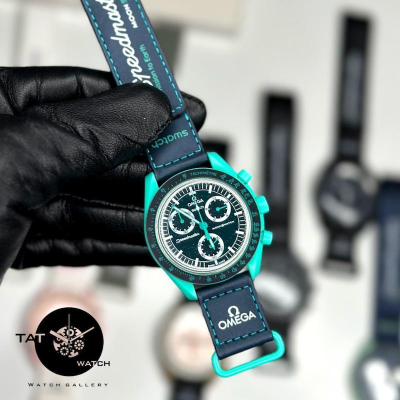 ساعت امگا سواچ شفق قطبی Polar Lights سه موتور فعال یکسال گارانتی omega swatch