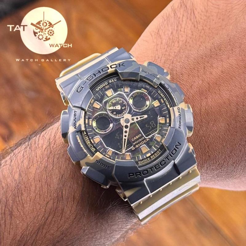 ساعت جی شاک Ga100 چریکی موتور ژاپن مونتاژ تایلند با یکسال گارانتیG-Shock