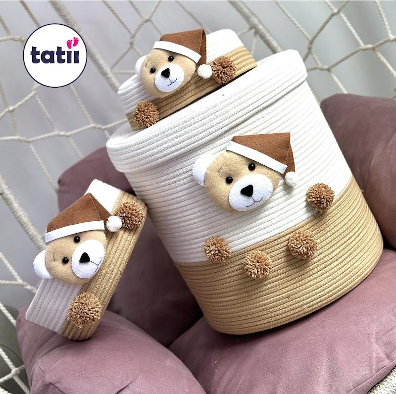 ست ۴ تکه سیسمونی قیطان دوزی کودک تاتی- طرح تدی