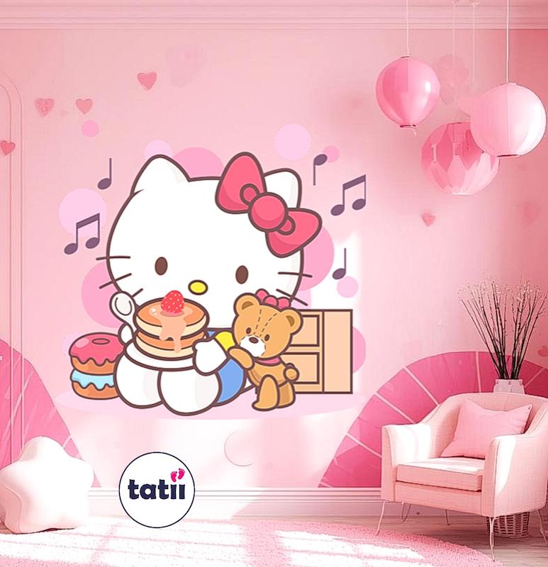 برچسب و استیکر دیواری کودک تاتی کیتی