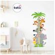 برچسب و استیکر دیواری کودک تاتی _ چارت قد درخت حیوانات