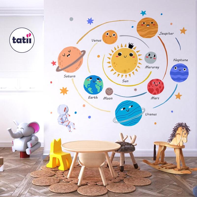 برچسب و استیکر دیواری کودک تاتی منظومه شمسی