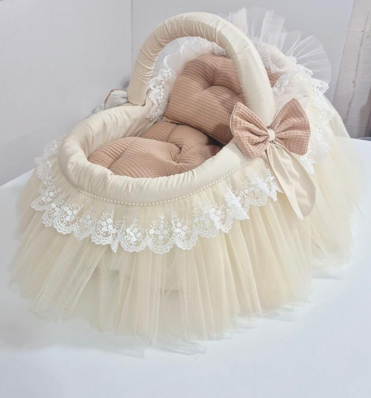 گهواره حصیری پرنسسی نوزاد تاتی نسکافه ای