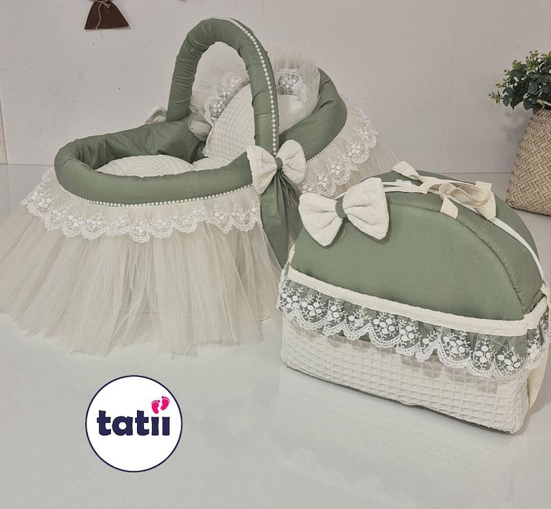 کیف و گهواره حصیری پرنسسی نوزاد تاتی مروارید