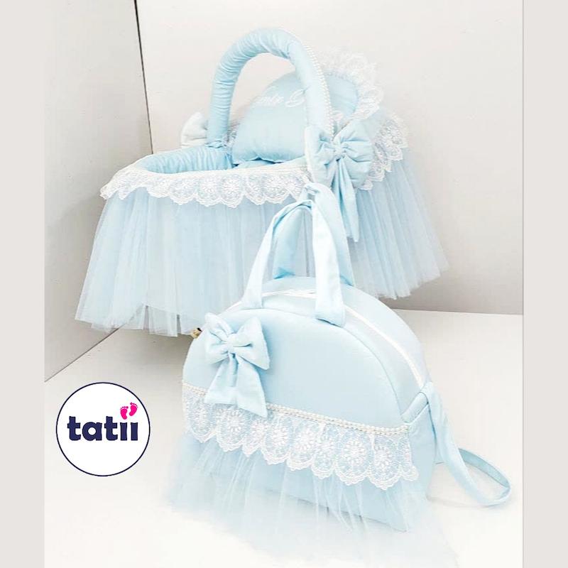 کیف و گهواره حصیری پرنسسی نوزاد تاتی صدف