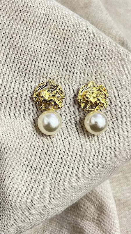 گوشواره دستساز شیر و خورشید