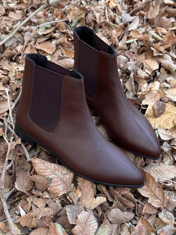 نيم بوت قهوه اي