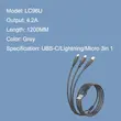 cable 3in1 ldnio