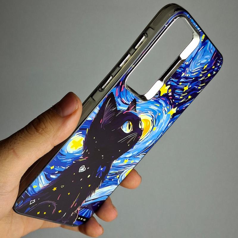 کاور Galaxy A55 گربه ونگوگ سامسونگ گلگسی a 55