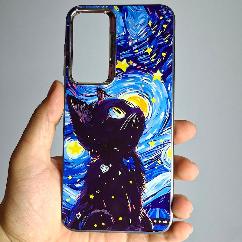 کاور Galaxy A55 گربه ونگوگ سامسونگ گلگسی a 55