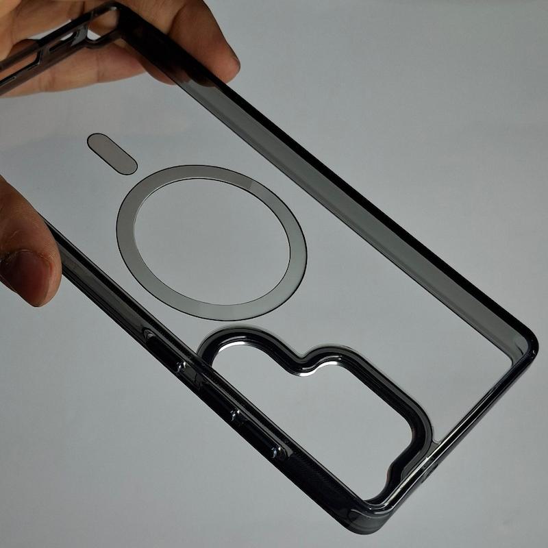 کاور Galaxy S25 Ultra شفاف دوی متال مگسیف ساپورت سامسونگ گلگسی s 25 اولترا