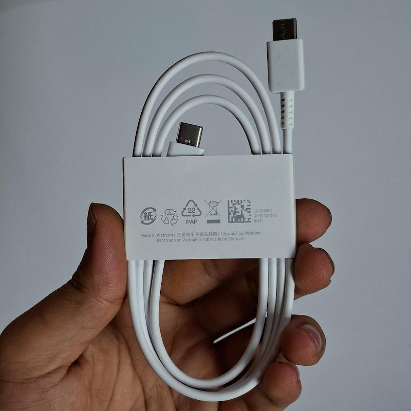 کابل شارژ سامسونگ ۲۵ / ۴۵ وات 5A PD سوپر فست اورجینال ویتنام ۱ متری
