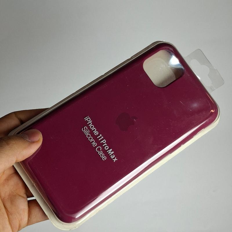 کاور IPhone 11 Pro Max سیلیکونی اورجینال پاک کنی اپل آیفون ۱۱ پرو مکس