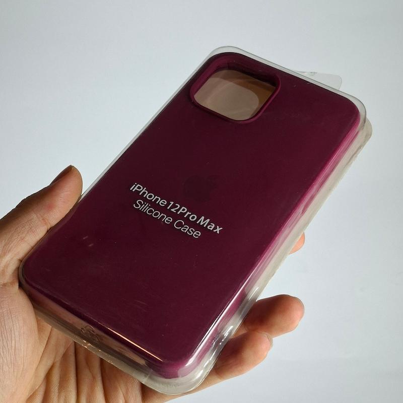 کاور IPhone 12 Pro Max سیلیکونی اورجینال پاک کنی اپل آیفون ۱۲ پرو مکس