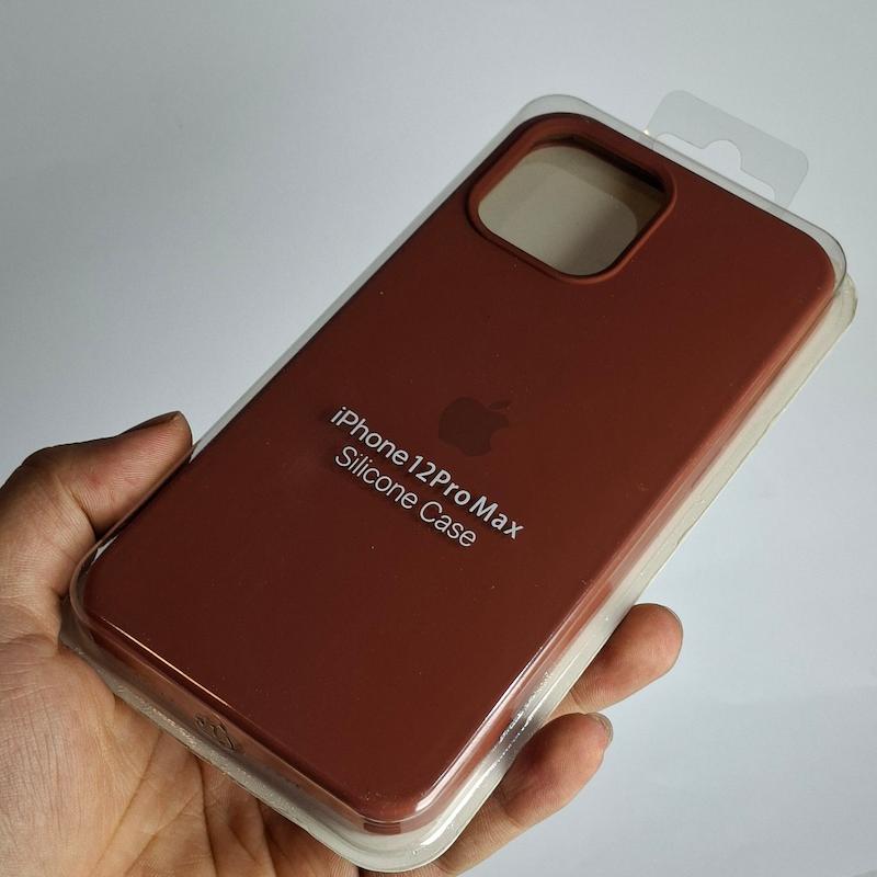 کاور IPhone 12 Pro Max سیلیکونی اورجینال پاک کنی اپل آیفون ۱۲ پرو مکس