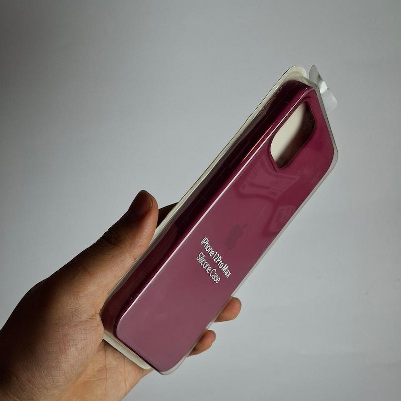 کاور IPhone 12 Pro Max سیلیکونی اورجینال پاک کنی اپل آیفون ۱۲ پرو مکس