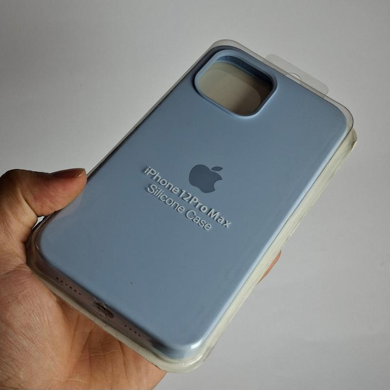 کاور IPhone 12 Pro Max سیلیکونی اورجینال پاک کنی اپل آیفون ۱۲ پرو مکس
