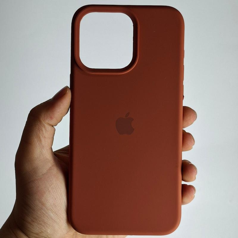 کاور IPhone 15 Pro Max سیلیکونی اورجینال پاک کنی اپل آیفون ۱۵ پرو مکس