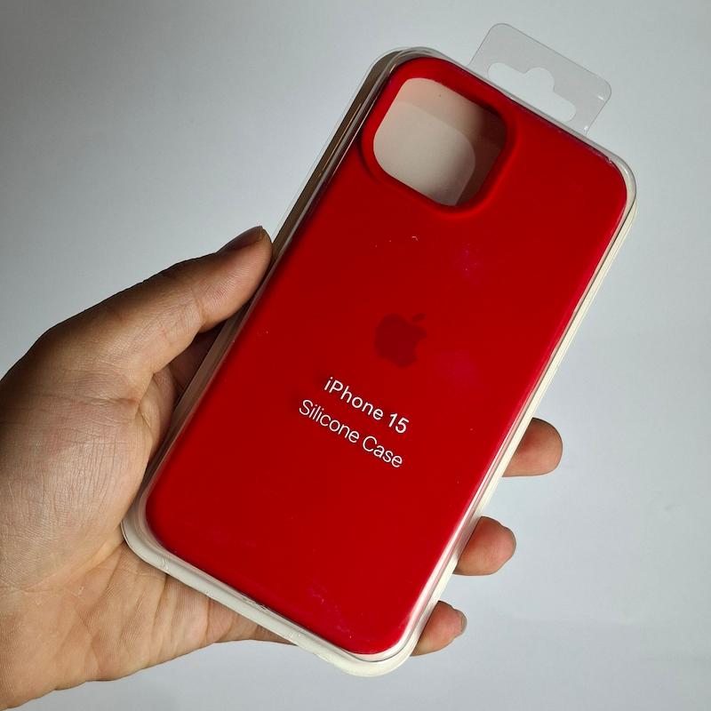 کاور IPhone 15 سیلیکونی اورجینال پاک کنی اپل آیفون ۱۵