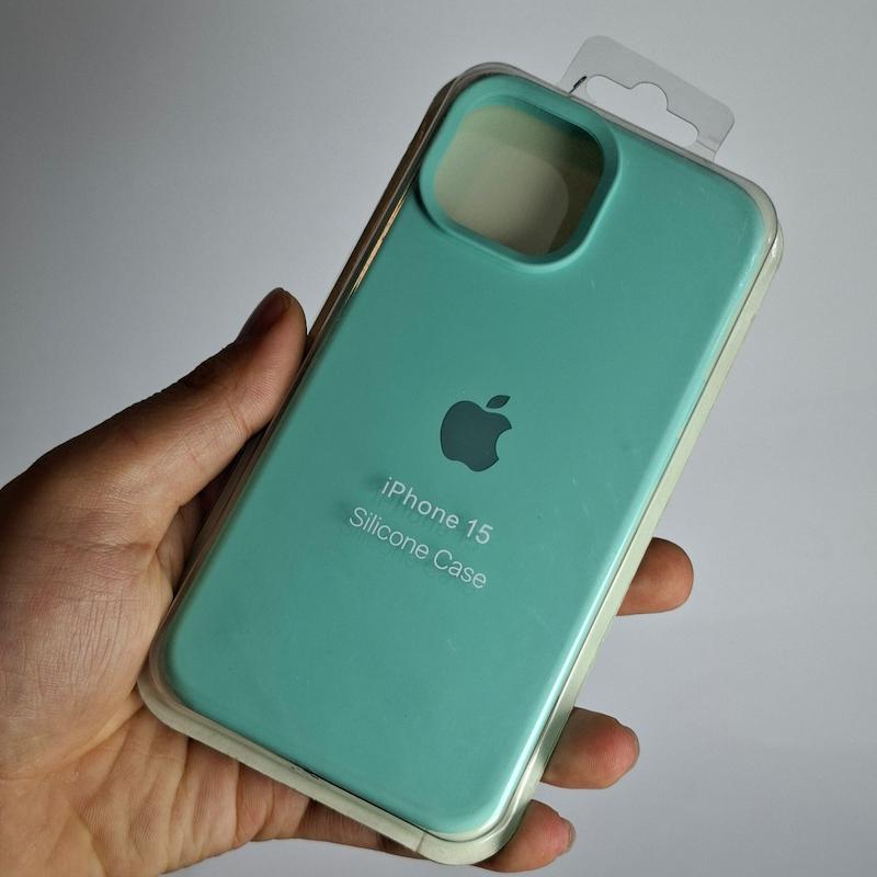 کاور IPhone 15 سیلیکونی اورجینال پاک کنی اپل آیفون ۱۵