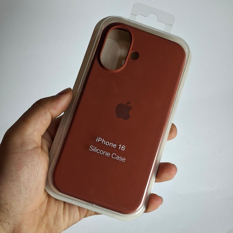 کاور IPhone 16 سیلیکونی اورجینال پاک کنی اپل آیفون ۱۶
