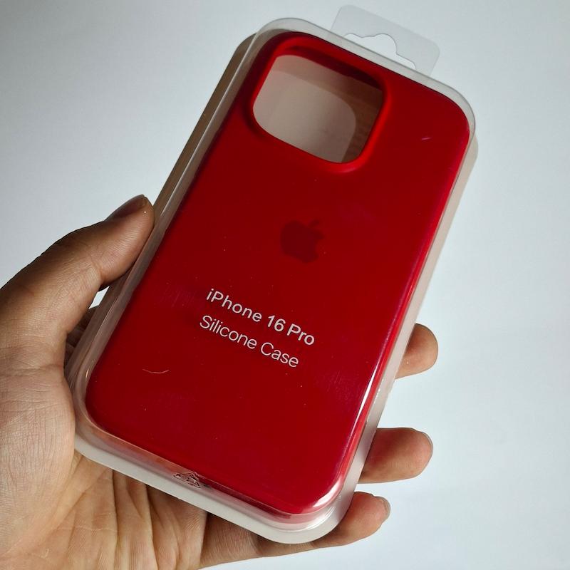 کاور IPhone 16 Pro سیلیکونی اورجینال پاک کنی اپل آیفون ۱۵ پرو