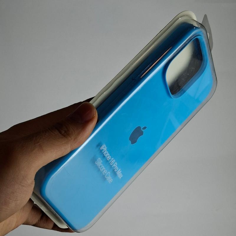 کاور IPhone 16 Pro Max سیلیکونی اورجینال پاک کنی اپل آیفون ۱۶ پرو مکس