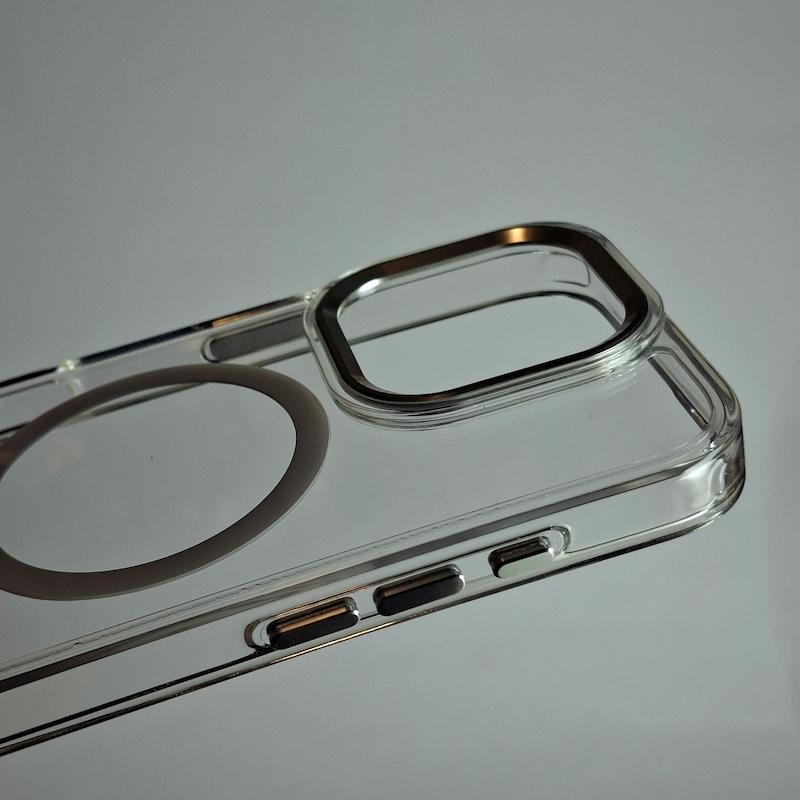 کاور IPhone 16 Pro شفاف متال مگسیف ساپورت اپل‌ آیفون ۱۶ پرو