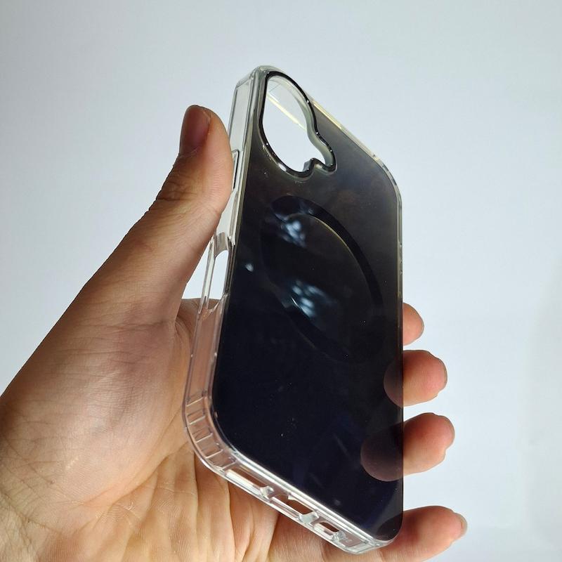 کاور IPhone 16 متالیک هولوگرامی مگسیف ساپورت اپل آیفون ۱۶ نرمال