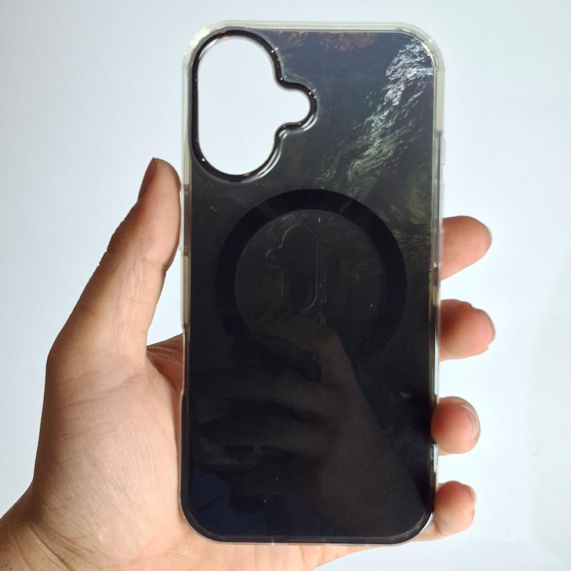 کاور IPhone 16 متالیک هولوگرامی مگسیف ساپورت اپل آیفون ۱۶ نرمال