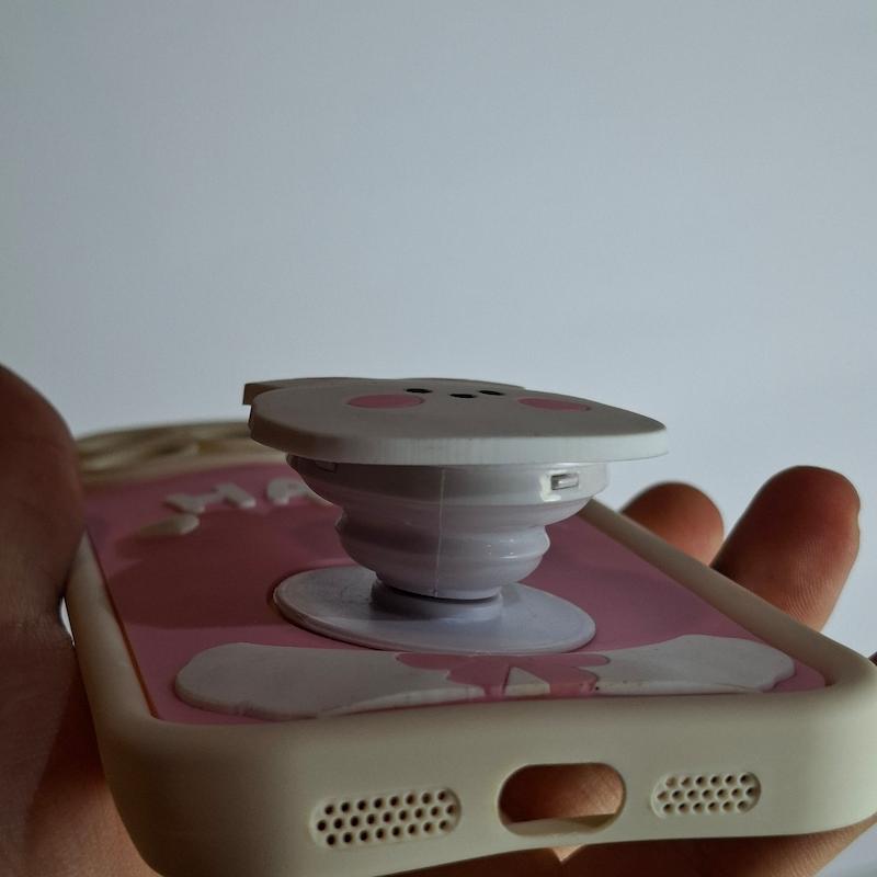 کاور IPhone 14 Pro Max عروسکی پاپ سوکت هپی سفید اپل آیفون ۱۴ پرو مکس