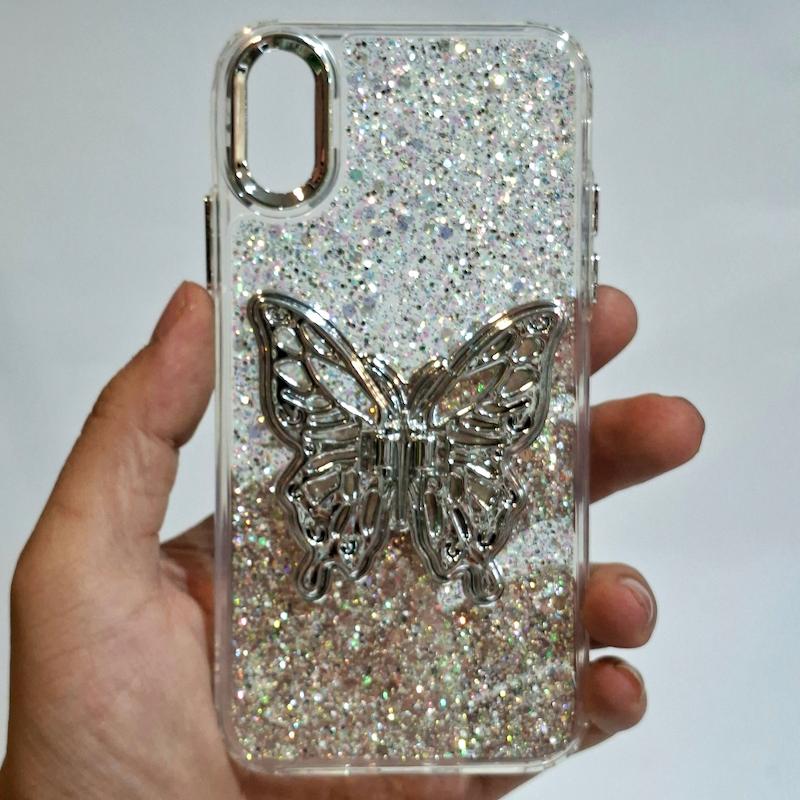 کاور IPhone X / Xs شاینی استند پروانه فانتزی اپل آیفون ایکس