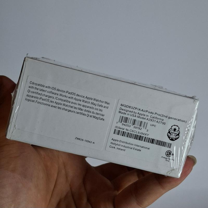 ایرپاد اپل Airpod Pro 2 گوریل با نویزکنسلینگ و پاپ آپ - فول ۱۰۰ درصد مشابه ترین نسخه ی موجود در بازار