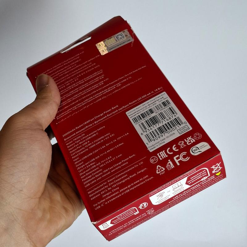 پاوربانک Redmi 2000 شیائومی مدل ردمی ۲۰ هزار آمپرساعت ۳ پورت فست شارژ