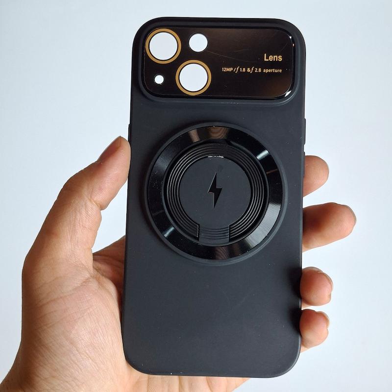 کاور IPhone 15 لنزدار استند مگسیف ساپورت اپل آیفون ۱۵