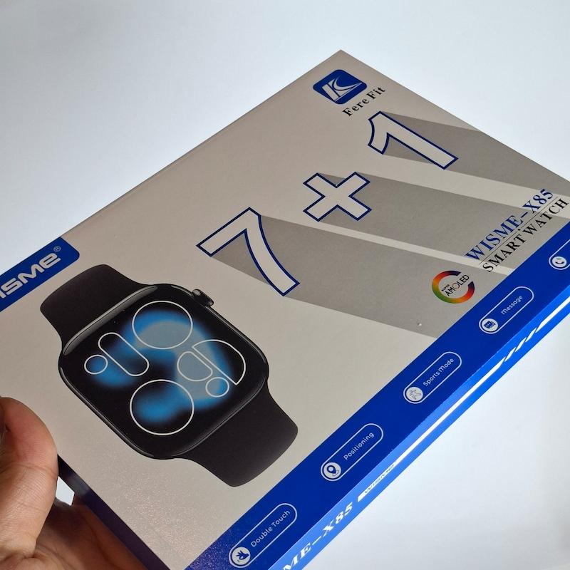 ساعت هوشمند ws - X85 ویزمی به همراه ۷ بند سیلیکونی سری ۱۰