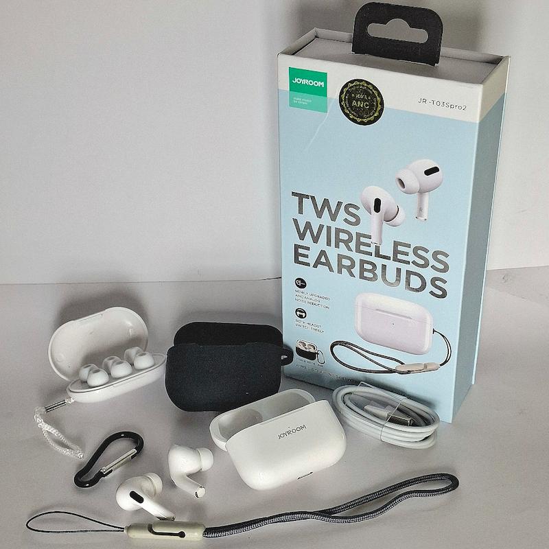 ایرپاد جوی روم JR-T03S Pro 2 – نویز کنسلینگ فعال، شارژ بی‌سیم و قابلیت‌ های آیفون اورجینال ANC