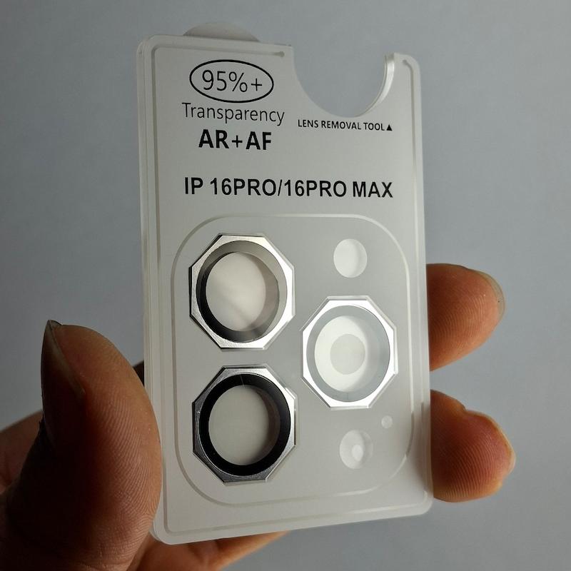 محافظ لنز IPhone 16 Pro / IPhone 16 Pro Max هشت ضلعی فلزی اپل آیفون ۱۶ پرومکس و ۱۶ پرو