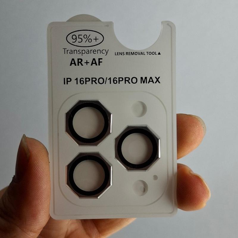 محافظ لنز IPhone 16 Pro / IPhone 16 Pro Max هشت ضلعی فلزی اپل آیفون ۱۶ پرومکس و ۱۶ پرو