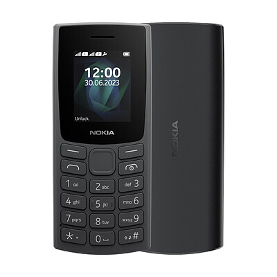 گوشی موبایل Nokia مدل 2023- 106 دو سیم کارت - ذغالی - اصلی (FA)