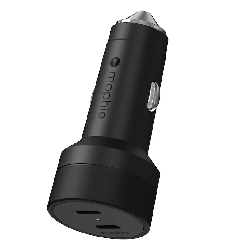 شارژر فندکی خودرو ۶۰ وات موفی مدل mophie 60W Dual Port USB-C