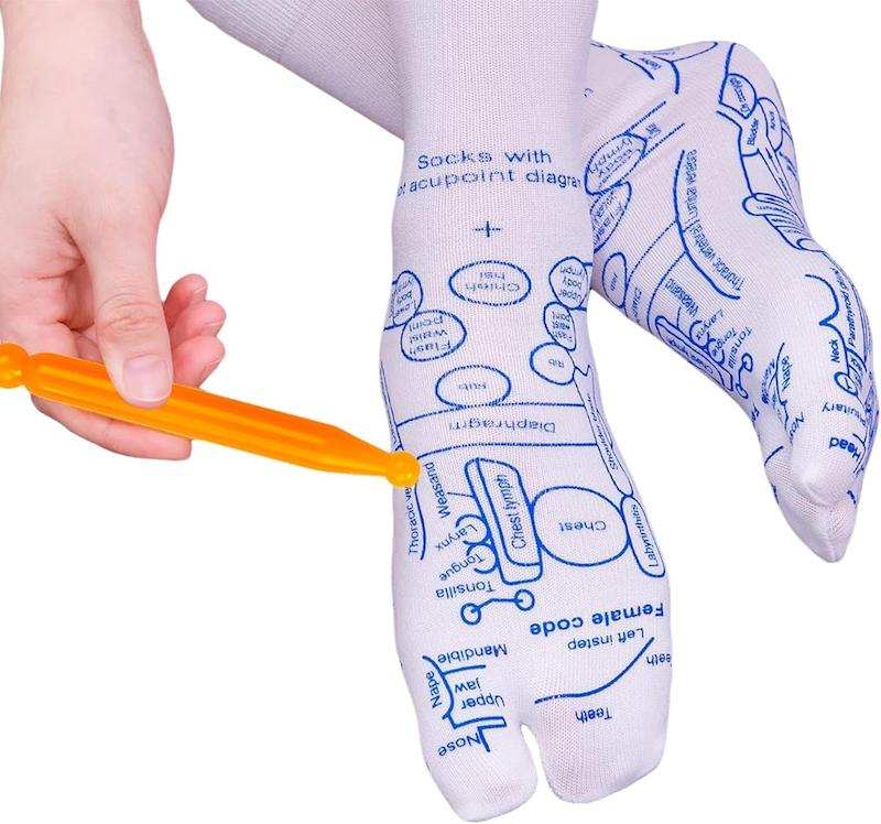 جوراب رفلکسولوژی همراه با ماساژور