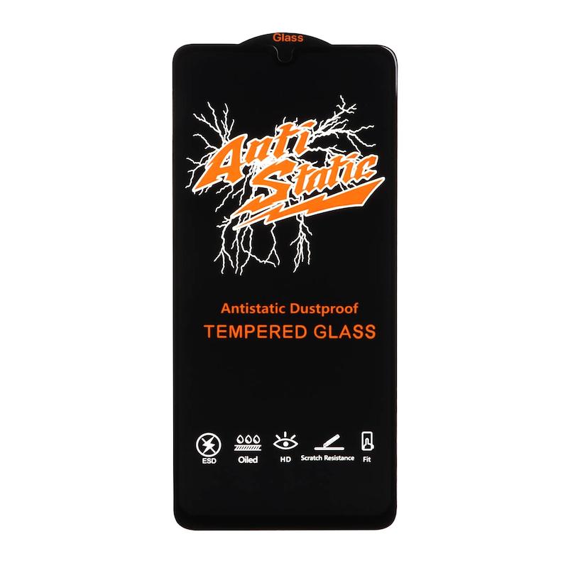 محافظ صفحه نمایش شیشه‌ای Full Cover ضد الکتریسیته ساکن مدل بدون پک | مناسب Redmi 14C، Poco C75، C71، A5، A3 Pro، A4، M7 | رنگ مشکی | کیفیت درجه یک