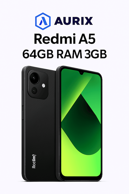 گوشی موبایل Xiaomi Redmi A5 ظرفیت 64 گیگابایت رم 3 گیگابایت – اقتصادی | نمایشگر بزرگ | باتری 5000mAh