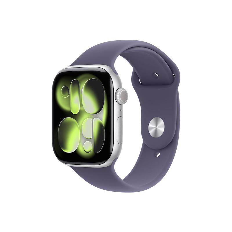 ساعت هوشمند Apple Watch Series 11 | مدل Silver Aluminum | بند Pure Fog SB | سایز 46mm | اصلی | گارانتی 18 ماهه