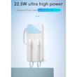 پاوربانک پی زد ایکس مدل V31 Fast Charge 22.5W Cabled ظرفیت 30000 میلی آمپر ساعت